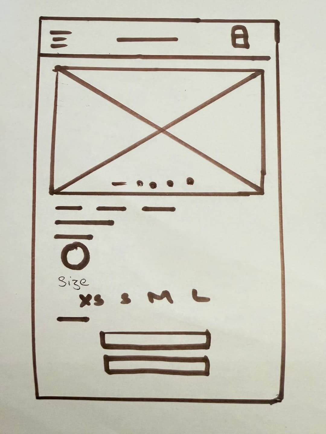 Recens initial wireframe