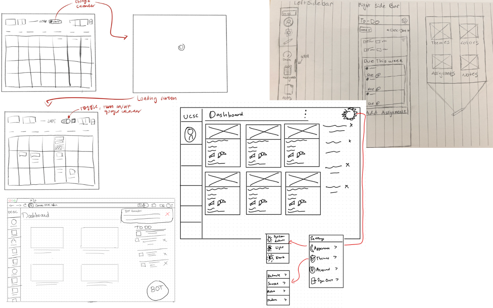 Canvas early sketches